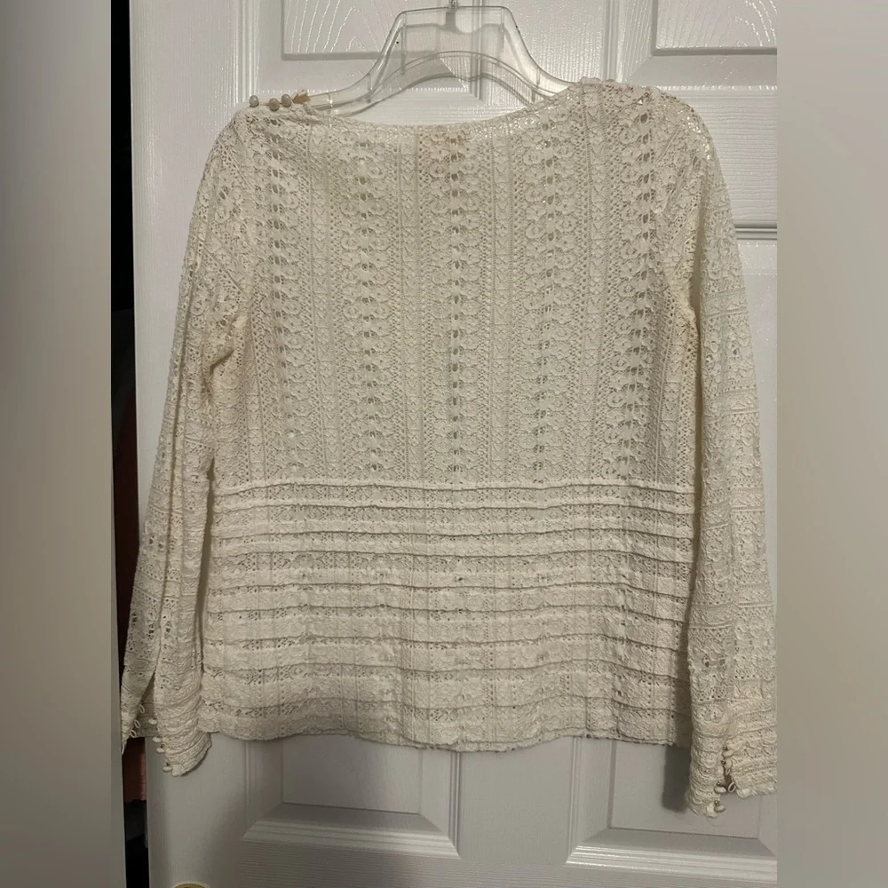 Sezane Cream Lace Top - Picture 3 of 7